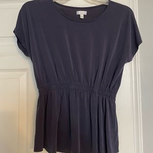 Blue Peplum Top